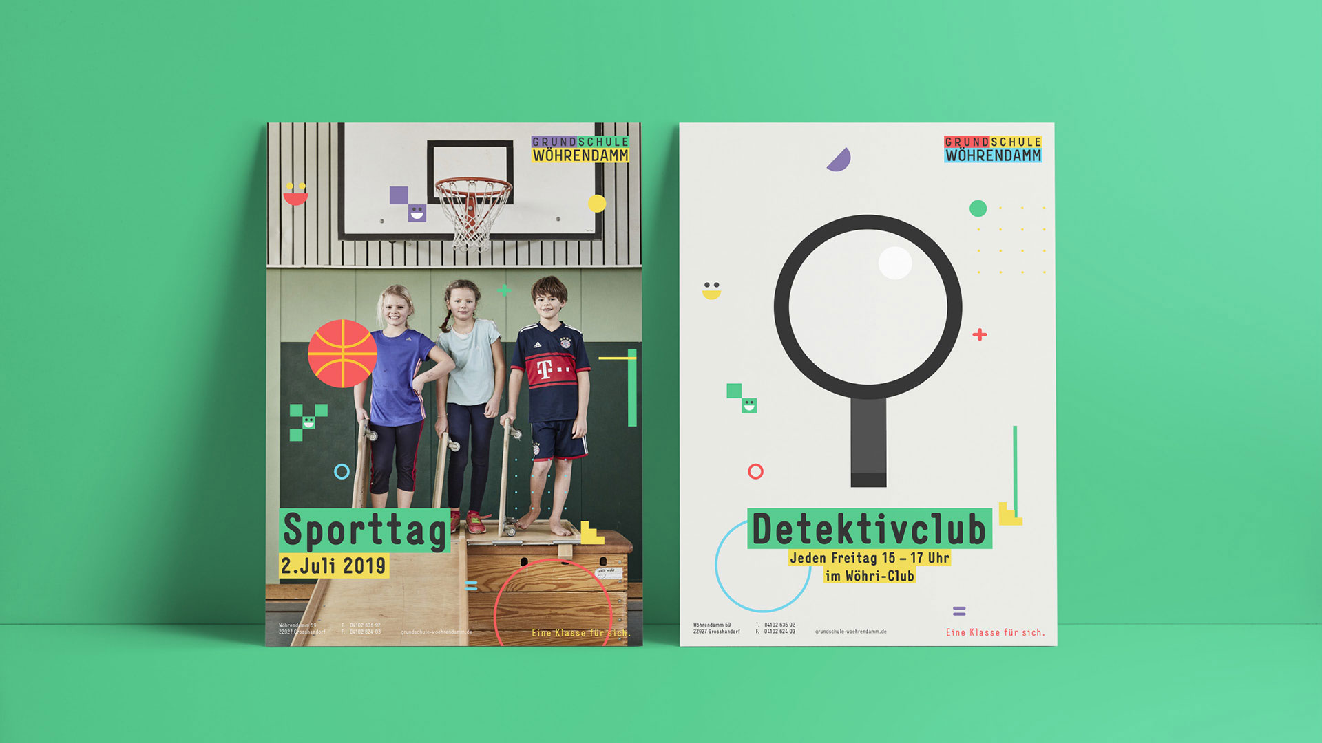 Grundschule Wöhrendamm Poster Detektivclub und Sporttag