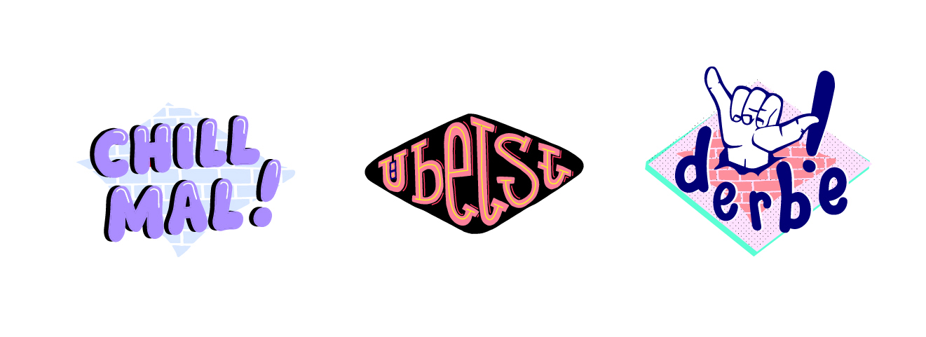 Snapchat Sticker Basic Words "Derbe"