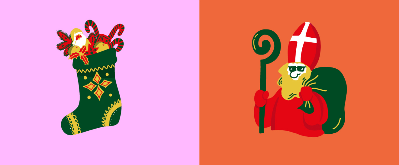 Snapchat Case "Xmas" Sticker Illustration Nikolaus