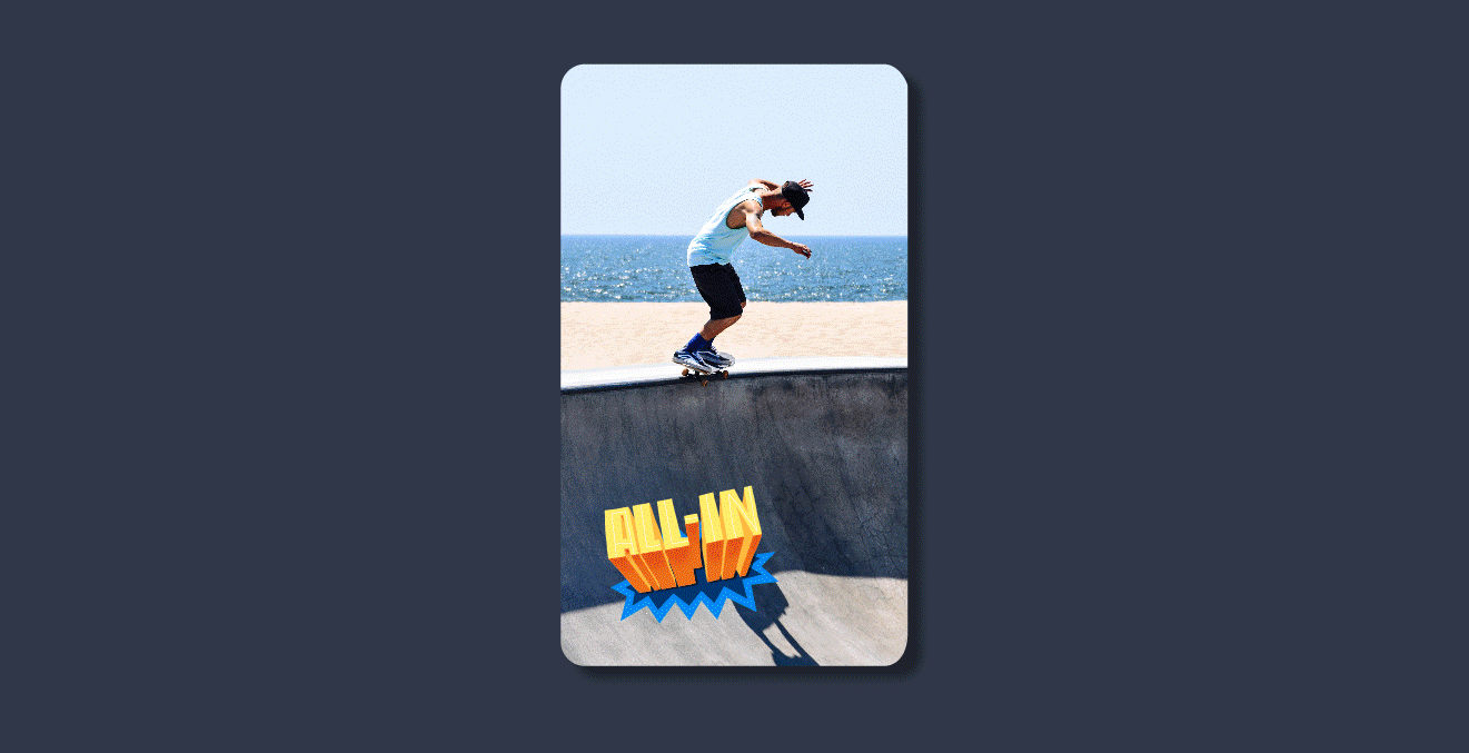 Snapchat Sticker Basic Words "All in" Sticker