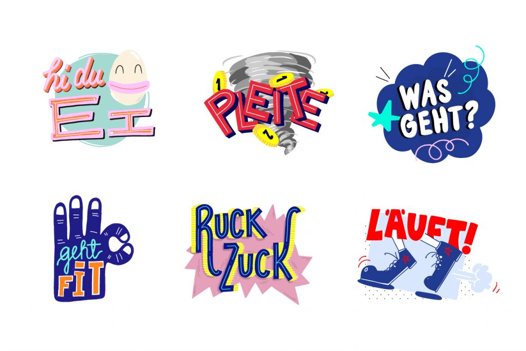 Snapchat Sticker Basic Words "was geht"