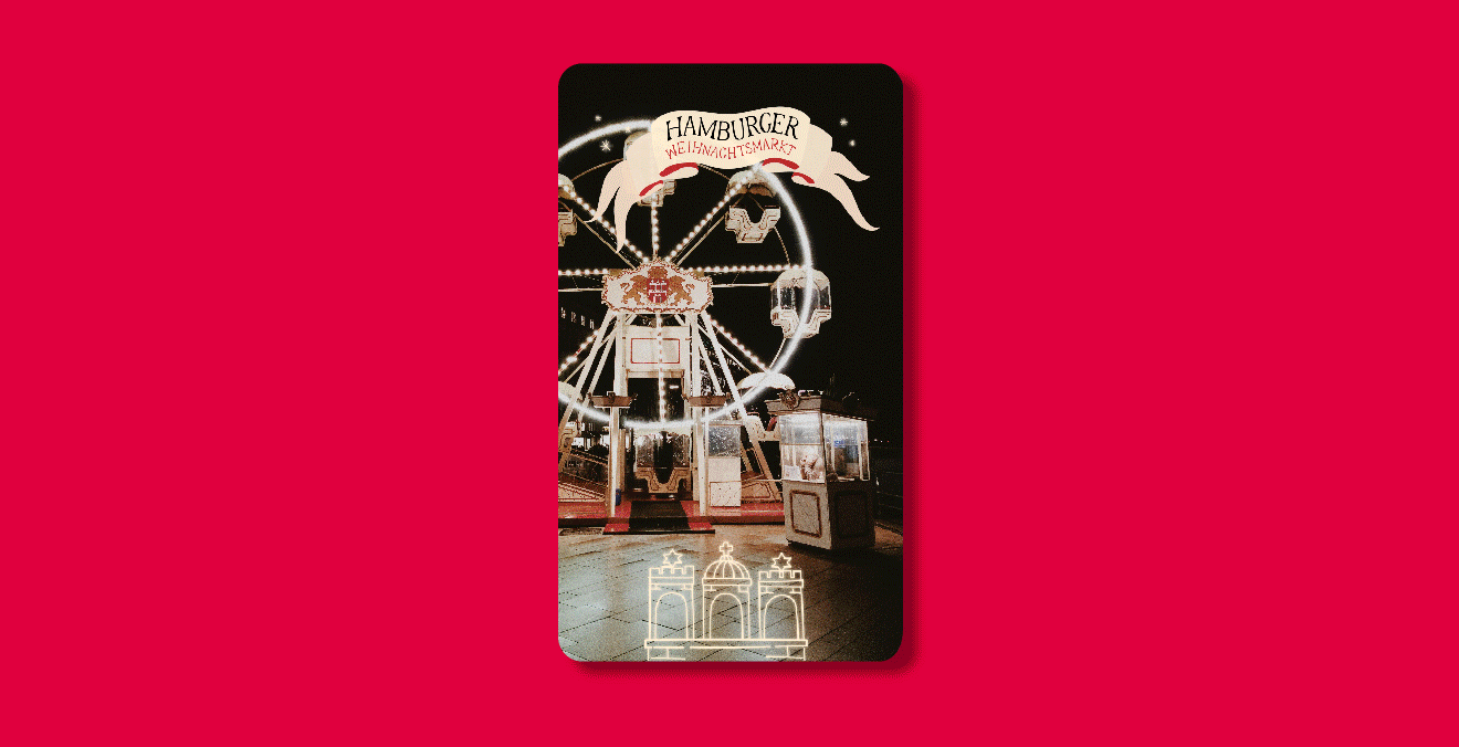Snapchat Case "Xmas" Filter Hamburger Weihnachtsmarkt
