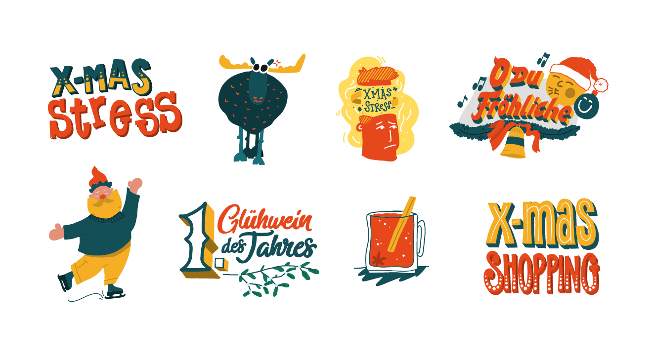 Snapchat Case "Xmas" Sticker "1. Glühwein des Jahres"