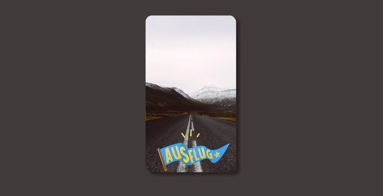 Snapchat Sticker Basic Words "Ausflug" Filter