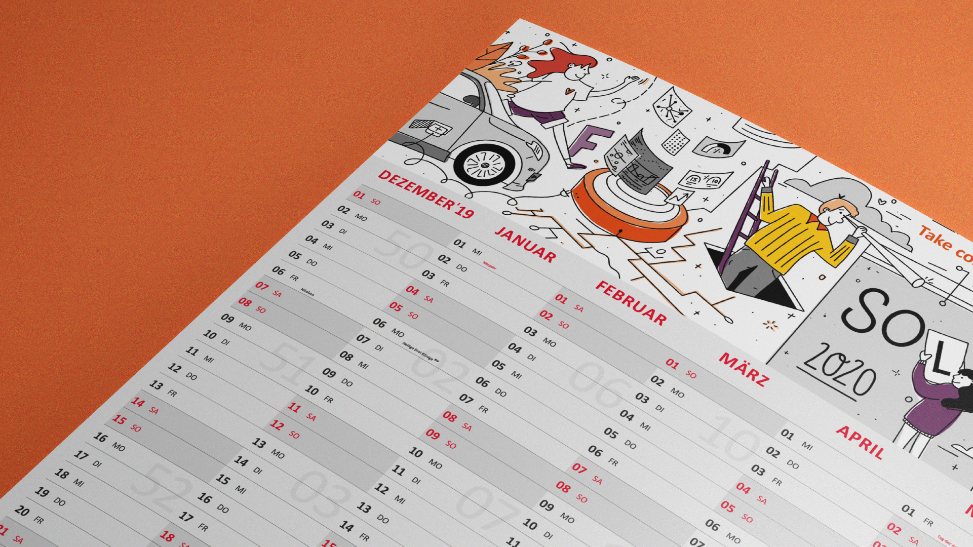 SOLVIN Wandkalender 2020 Close-up