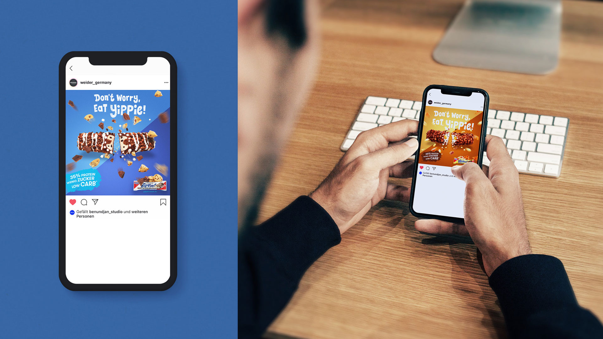 WEIDER Germany Yippie Instagram Posting Mockup
