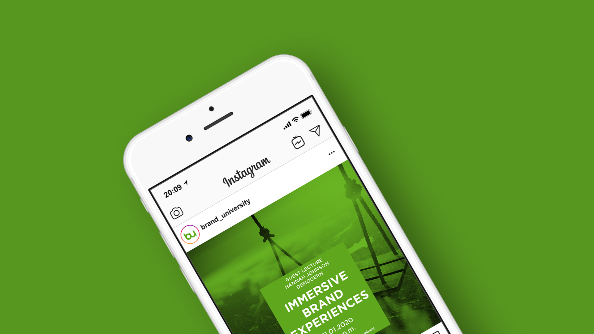 Brand University of Applied Mockup Instagram-Posting Gastvortrag