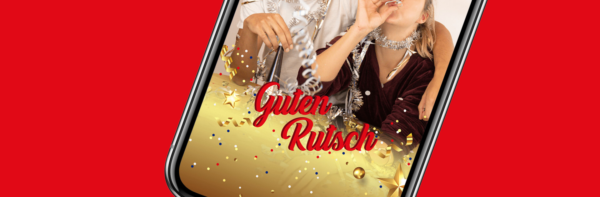 Snapchat x Kaufland Knallerwoche Filter Guten Rutsch Close-up
