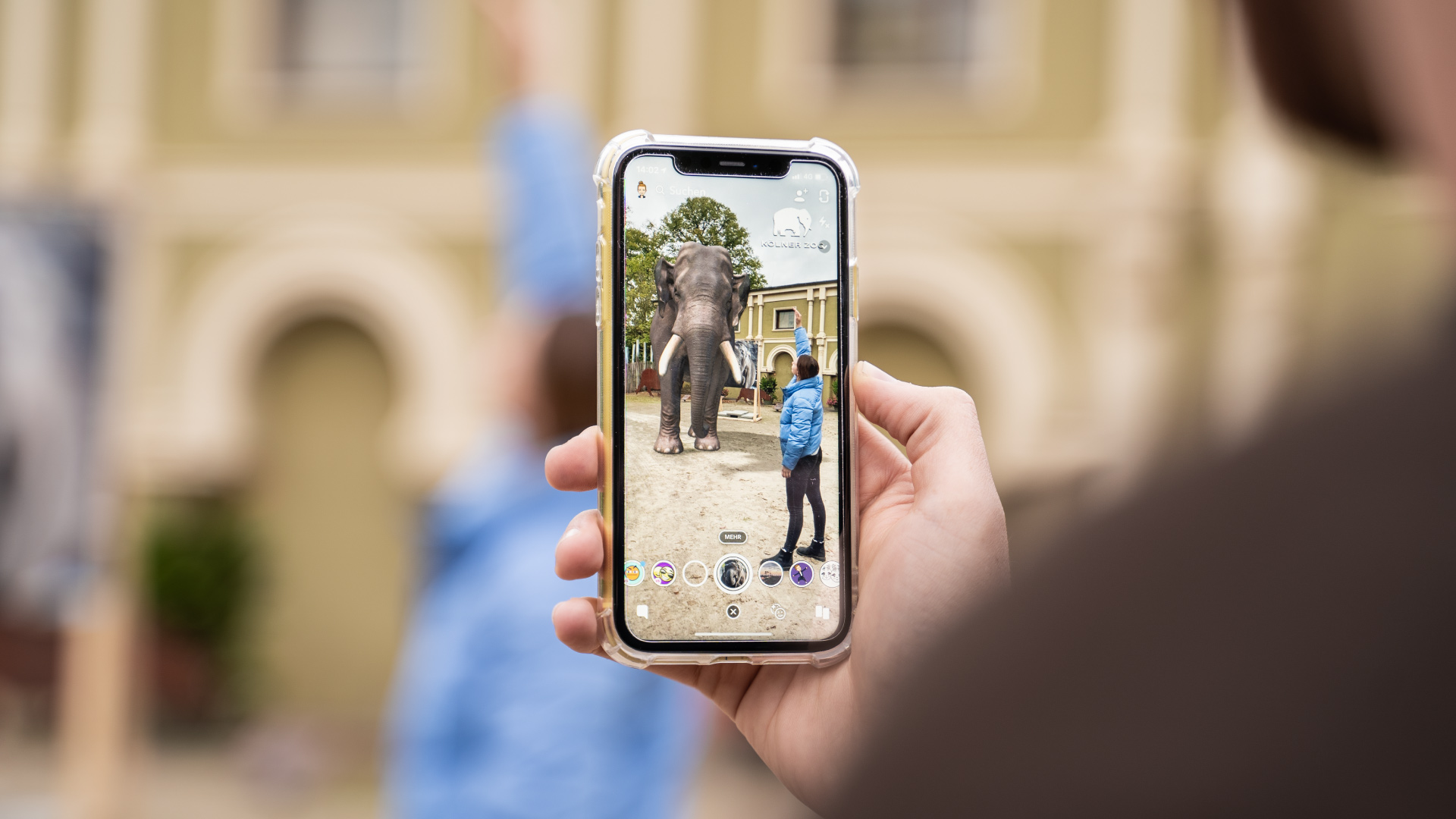 Koelner Zoo x Snapchat AR-Lense Elefant